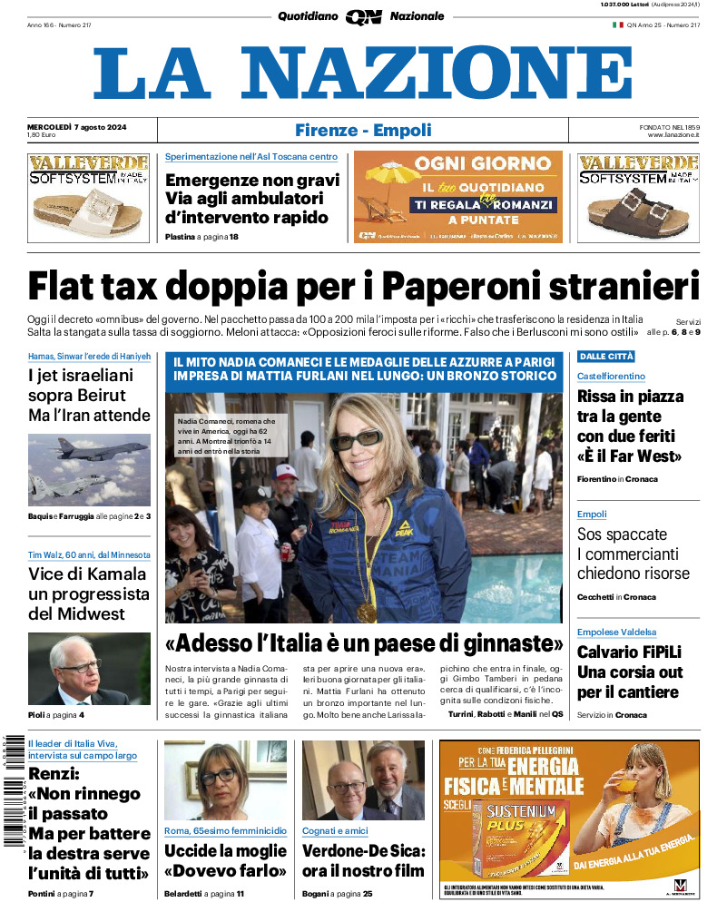 Prima-pagina-la nazione-edizione-di-oggi-20240807